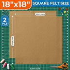 IONTACH 18" X 18" Soft Felt Sheets 1.6mm Thick | Acrylic Felt Fabric Sheets - Image 2