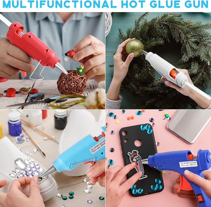 Zhengmy 12 Pieces Mini Hot Glue Gun Crafts Hot Melt Guns Fast Preheating and - Image 5