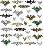 JIALEEY 33PCS Bat Charms Mixed Halloween Spooky Flittermouse Flying Vampire Bat by JIALEEY