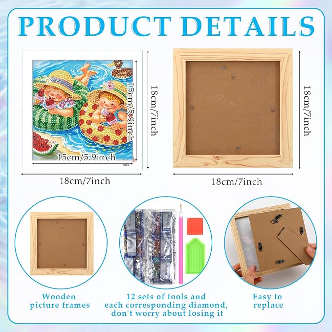 Trandraft 13 pcs Vintage Holiday Diamond Art Kits - Image 2