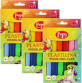 Pepy Plastilina Reusable and Non-Drying Modeling Clay; Set of 36; 3 Each of 12 by Pepy
