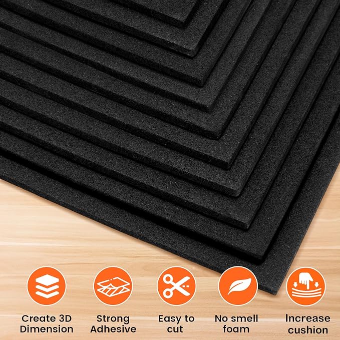 MEARCOOH 3mm Self Adhesive Foam Sheets Crafts - Image 3