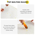 Quilting Ruler - 12.5" x 12.5" Slotted Acrylic Ruler - Image 3