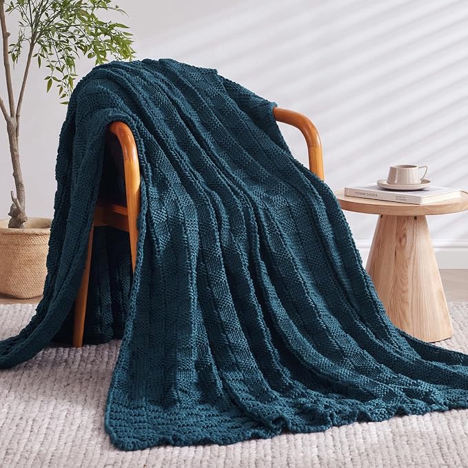 Knitted Weighted Blanket for Adult, No Beads Heavy Blanket 60” x 80'' 17lbs - Image 2