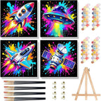 4 Pack Paint by Numbers Kit for Kids by Arttoplus