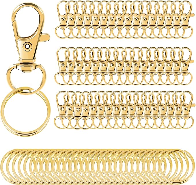 100PCS Gold Swivel Clasps Lanyard Snap Hooks by AUGSUN