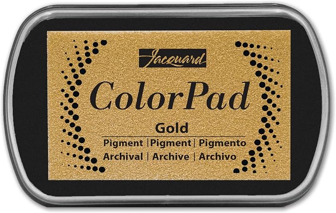 Jacquard ColorPad Archival Pigment Ink Stamp Pads- Metallic Gold by Jacquard