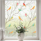 Coavas Stained Glass Window Film, Decorative Frosted Glass Window Privacy Film by Coavas