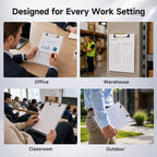 2 Pack Clear Acrylic Clipboard, 12.5 x 9 in | 2mm hard acrylic, not PP/PS; - Image 4