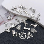 WOCRAFT 60pcsAntique Silver Dogs Charms Bracelet Charms - Image 4