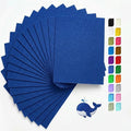 Dark Royal Blue Felt Fabric Sheets Stiff 20 Pcs 8" X 12", 1mm Thick Assorted by FANOMMI