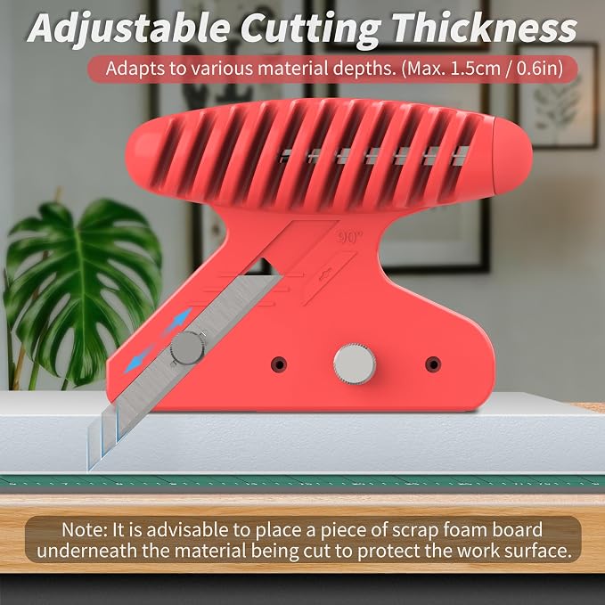Straight/Bevel Foam Cutter, Foam KT Board Cutting Tool Adjustable 45° or 90° - Image 5