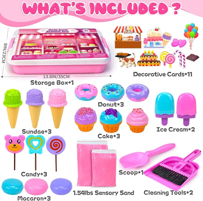 Sensory Bin, Ice Cream Sand Box Set - Image 2