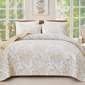 WONGS BEDDING Quilt Queen Size, Botanical Quilt by WONGSBEDDING