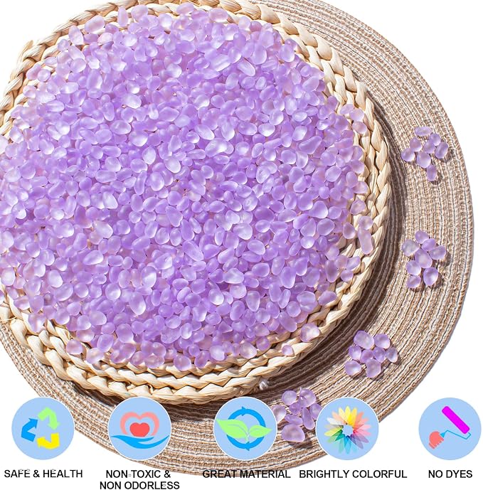 Keedolla Lavender Aquarium Rocks Betta Fish Tank Gravel 14oz Frosted Sea Glass - Image 3