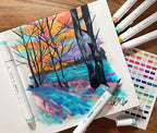 Ohuhu Marker Pads Art Sketchbook, 6.3"x6.3" Mini Square Size, 120 LB/200 GSM - Image 2