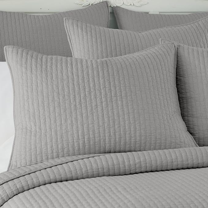 Levtex Home Cross Stitch Reversible Twin XL/Twin Quilt Set and 1 Pillow Sham - Image 3