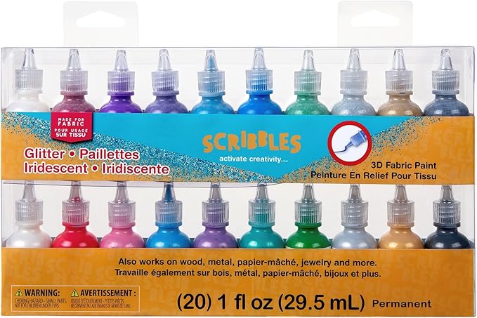 Bulk Buy: Scribbles Glitter 3D Paint Glitter by Scribbles