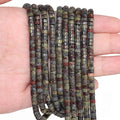 150Pcs 4×2mm Natural Dragon Blood Jasper Spacer Stone Beads by Nitopupu