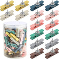 SANNIX 100Pcs Wooden Push Pin Clips, Morandi Wooden Clips by SANNIX