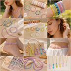 7200PCS 6mm Glass Beads Bracelet Making Kit, 144 Colors Assorted Crystal Beads - Image 4