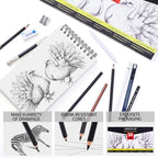 MARTCOLOR Drawing Sketching Pencils Set, 34 Pieces Pro Art Pencil Kit - Image 4