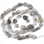 HAAMIIQII Natural Gray Labradorite Pebble Stone 5-8mm Small Irregular Freeform by HAAMIIQII