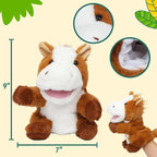 Easfan Horse Hand Puppet with Movable Mouth Interactive Storytelling Cute Soft - Image 4