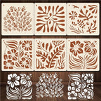 Matisse Reusable Leaf &Floral Stencil Templates by XIAOSHAN