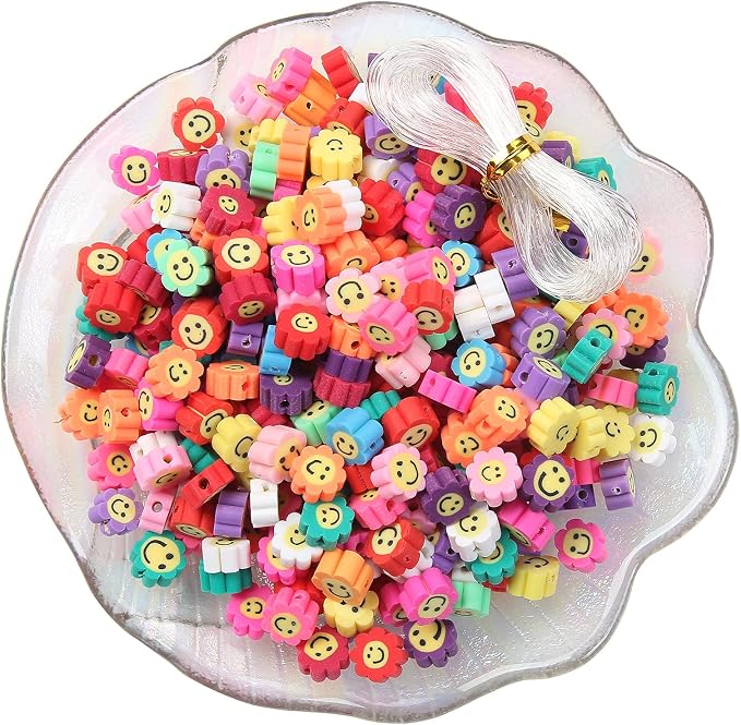 100pcs Mixed Polymer Clay Spacer Beads by LUBINGSHINE