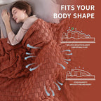 Knitted Weighted Blanket for Adult, No Beads Heavy Blanket 48” x 72'' 10lbs - Image 3
