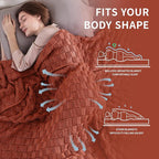 Knitted Weighted Blanket Adults, No Beads Heavy Blanket 40” x 60'' 7lbs - Image 3
