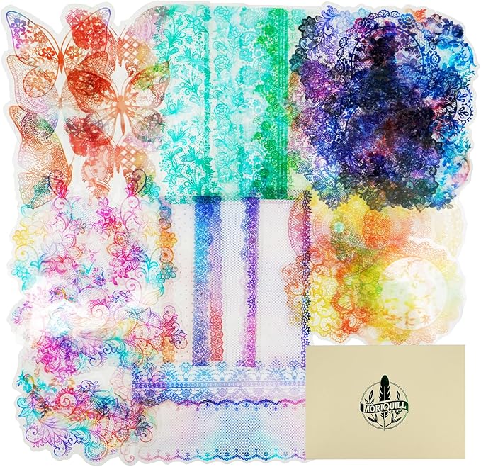60 PCS Magic Color Boundary Lace Stickers – PET Transparent Dreamy Stickers by Unknown