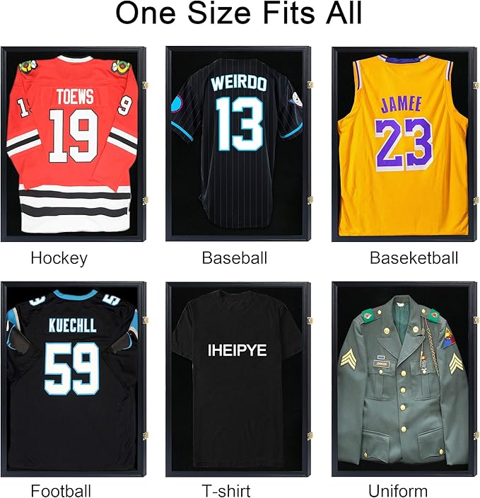 IHEIPYE Jersey Display Frame Case Lockable, Large Sport Jersey Shadow Box - Image 4