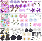 190Pcs Dried Pressed Flowers for Crafts, Xinxinran Dry Flower Kit for Resin - Image 5