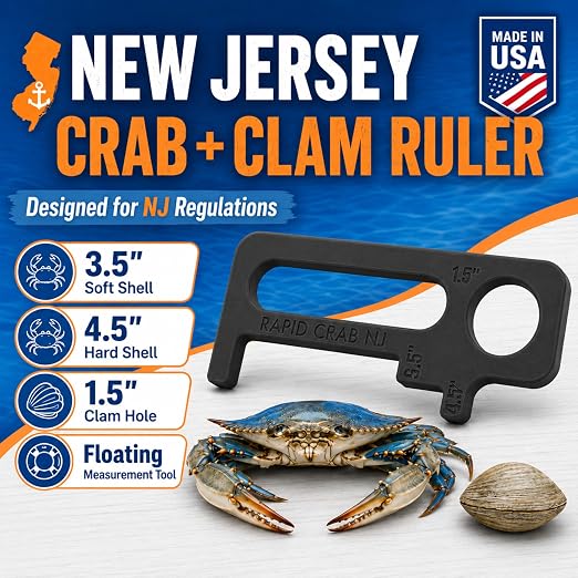 Crab Measurement Tool for Crabs and Clams | New Jersey Regulation 3.5" Soft - Image 2