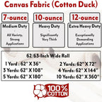 Barcelonetta | Canvas Fabric | Cotton Duck | Heavy | Natural 10oz | 62'' Wide | - Image 2