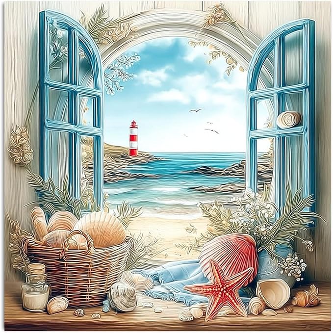 HITO Beach Landscape Diamond Painting Kits by HITO