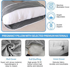U-Shaped Pregnancy Pillow for Sleeping, Full Body Support for Back, HIPS & - Image 5