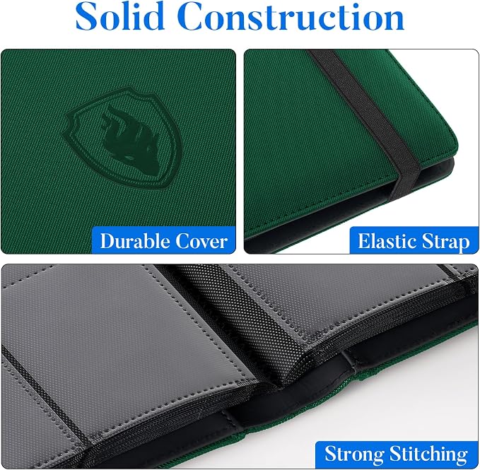 Premium 9 Pocket Card Binder for 540 Cards, Fabmaker PU Cover Trading Card - Image 2