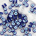 100pcs Evil Eye Polymer Clay 10mm Spacer Beads - Image 3