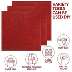 3 Pcs Glitter Red Glossy Acrylic Sheets, 7.87 x 7.87 x 1/10 Inch Laser Cutting - Image 6