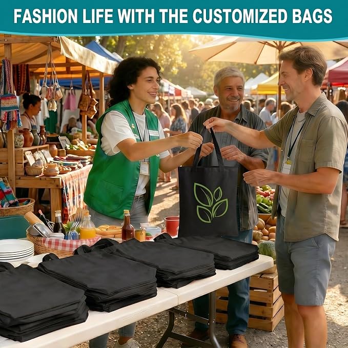 60-Pack Sublimation Blanks Tote Bags, heat transfer & HTV ready, personalized - Image 2