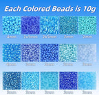15 Color Glass Seed Tube Bugle Beads Bracelet Jewelry Making Kit, small - Image 2