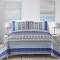 WONGS BEDDING Boho Quilt Set Queen Size, Lightweight Bedspread Coverlet Bedding by WONGSBEDDING