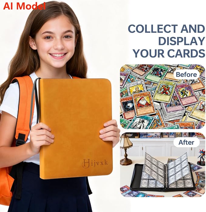 9 Pocket Card Binder, 720 Double Sided Pocket PU Card Binder, Matte Finish - Image 6