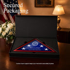 Personalized Flag Display Case for 5x9.5 Burial Flag, Laser Engraved Solid Wood - Image 9