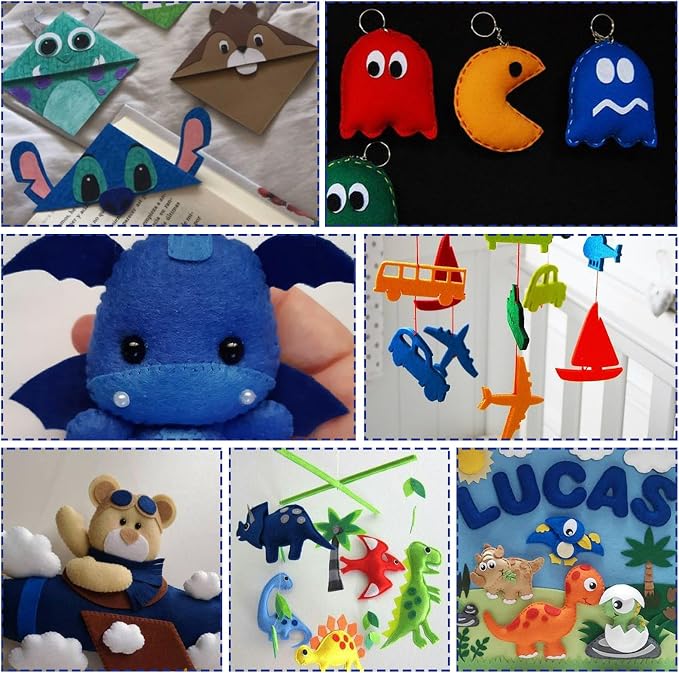 10Pcs Felt Sheets Fabric, for Halloween Christmas, for DIY and Sewing Projects - Image 8