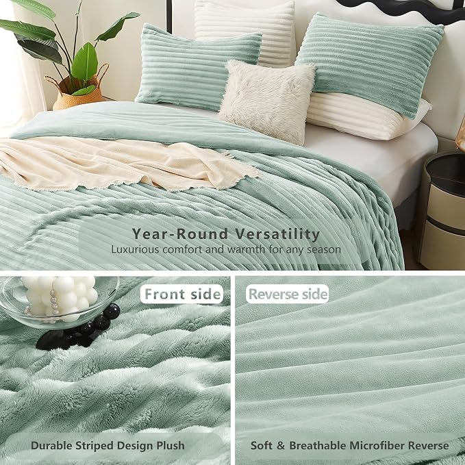CozyLux Fluffy Queen Comforter Set - Image 4