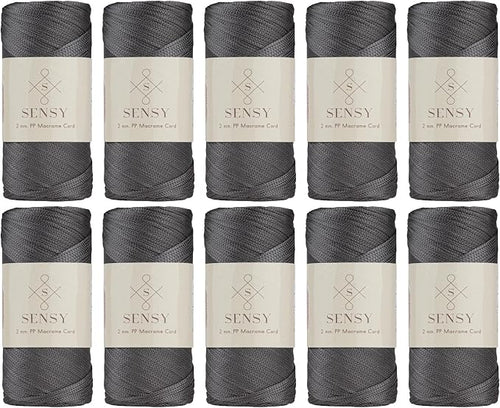 10 Skeins of Sensy Premium 2mm 251 Yards Polyester Rope 100% Polypropylene Cord by SSENSY